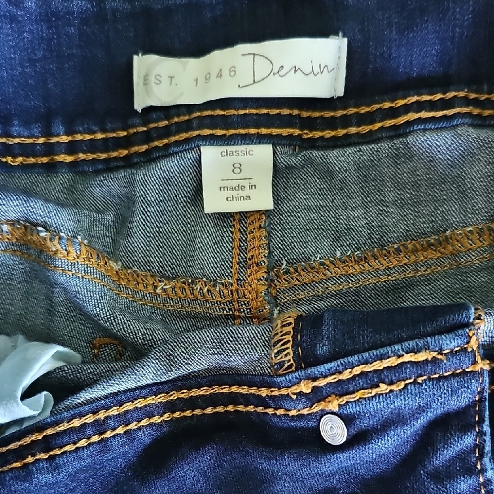 Est. 1946 Denim Women's Blue Jeans Straight Leg Size 8 Junior - Picture 3 of 7